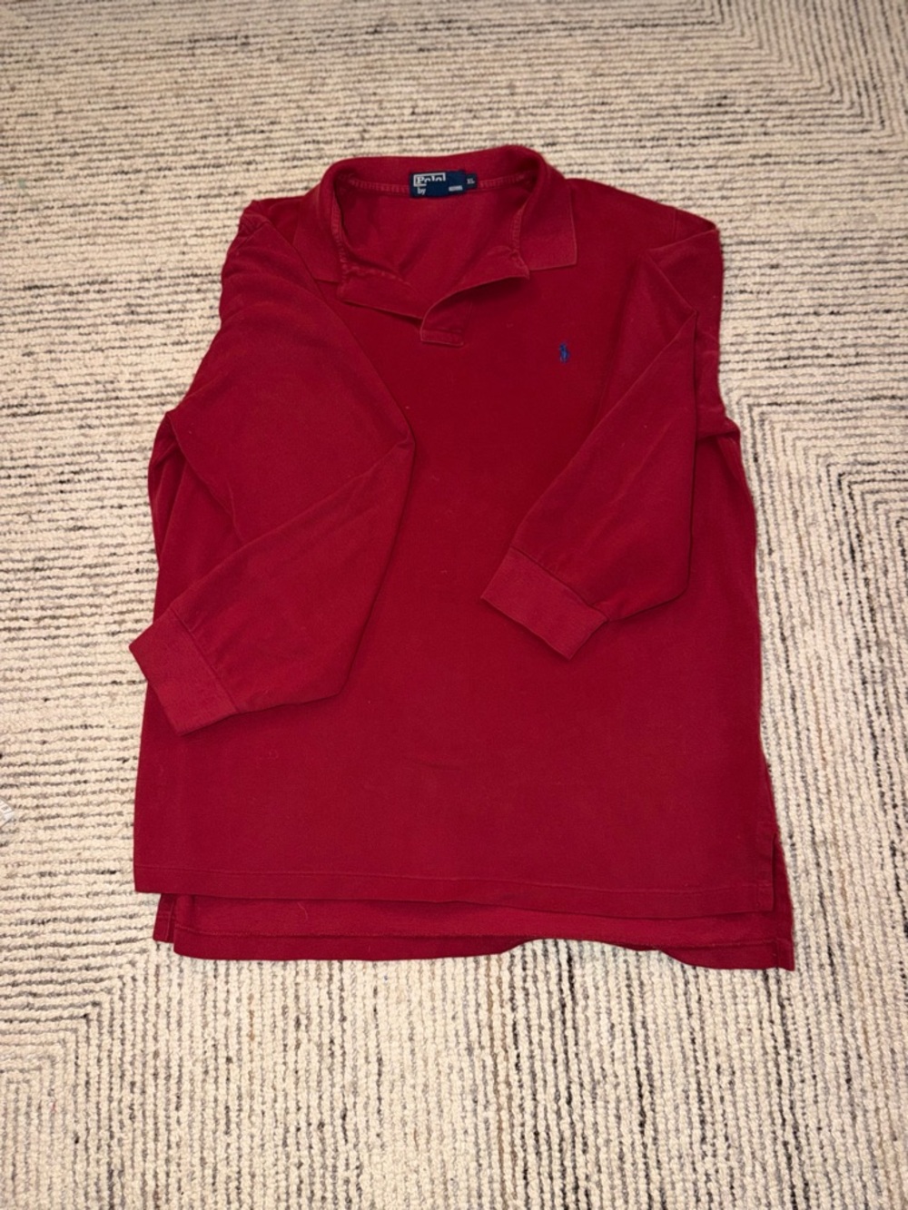 Polo Ralph Lauren Long Sleeve Red Rugby Polo